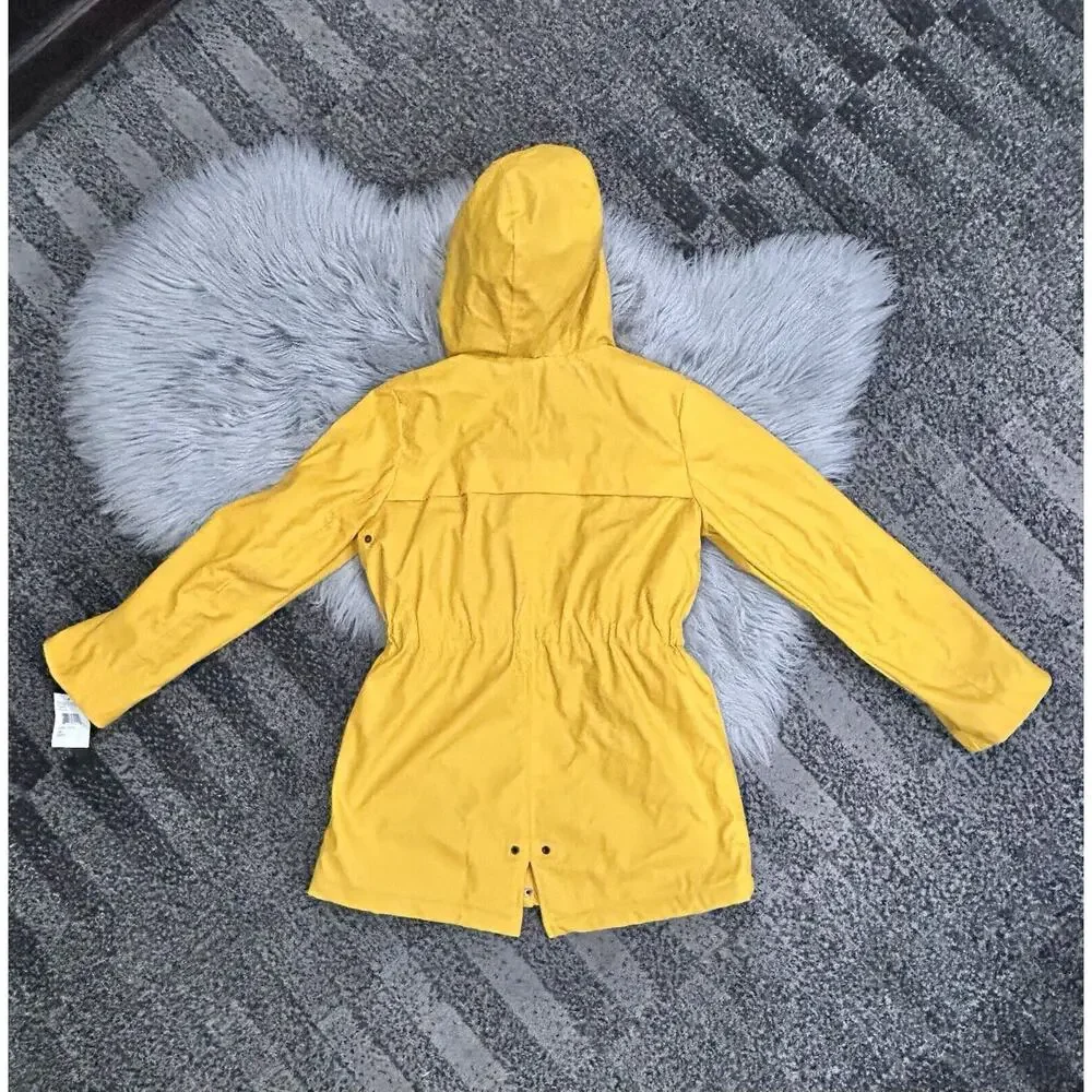 Urban Republic Girls Water Resistant Faux Fur Lined Yellow Coat 10/12Y‎ MSRP $99